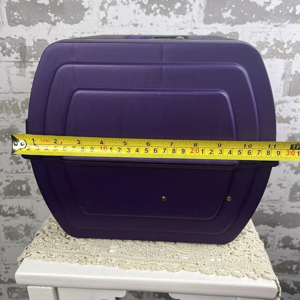 Vtg 90s Sassaby XL Travel Makeup Case Purple Black Model 103 Deluxe Plus 3 Tier